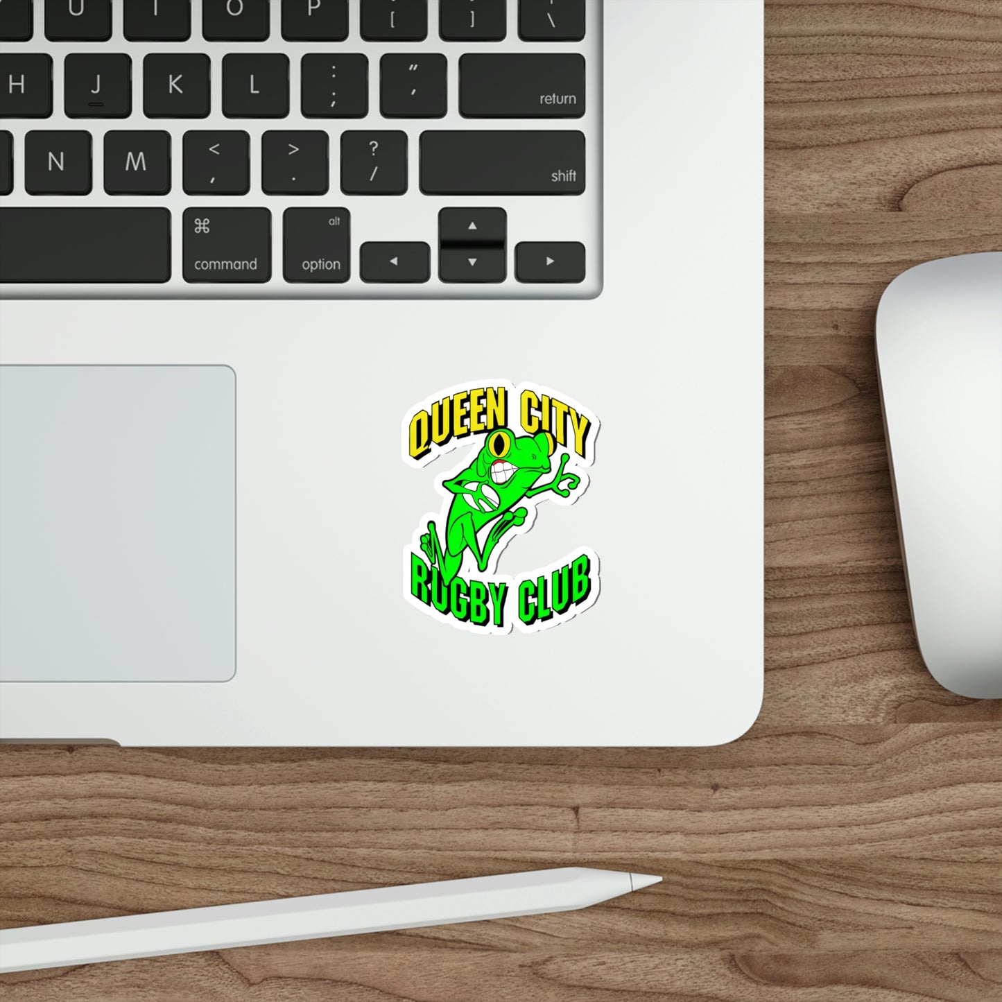 Die-Cut Sticker (2 Sizes) | QCRFC Frogs Logo