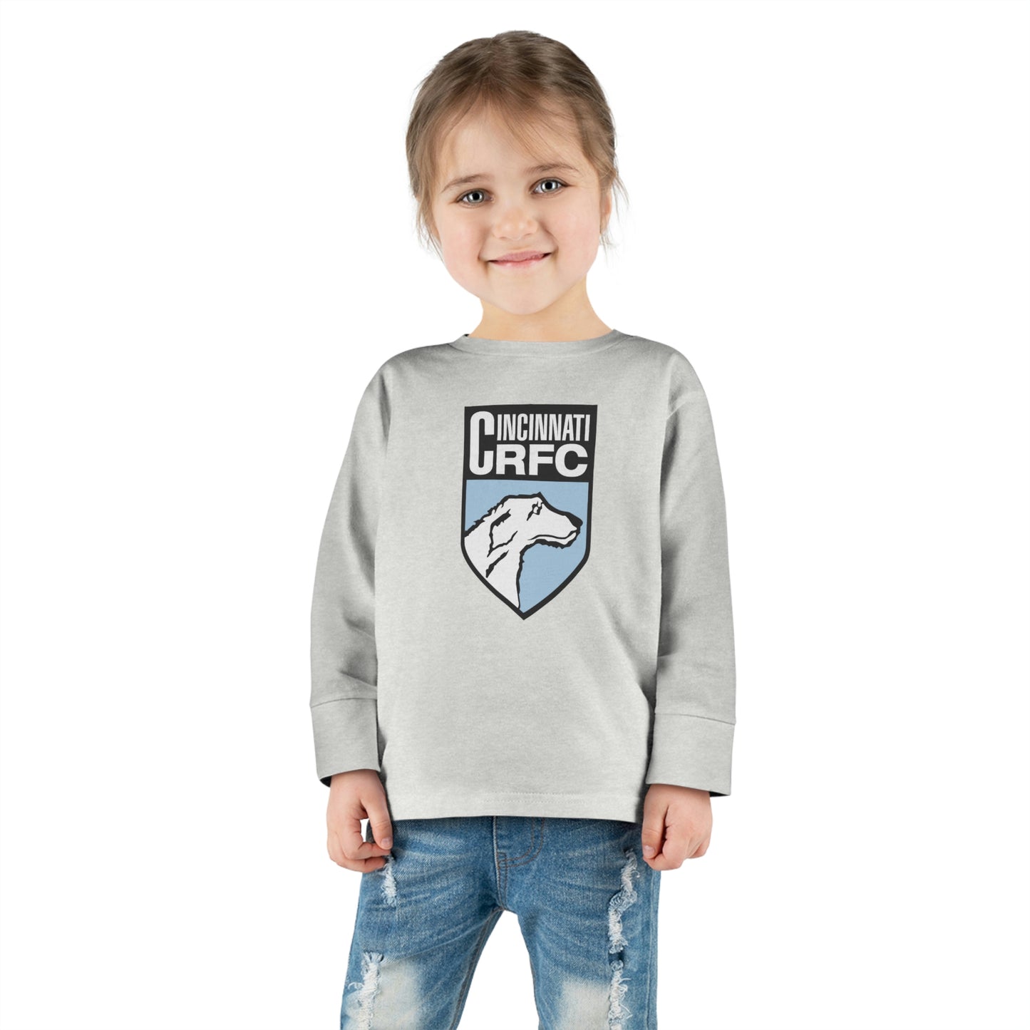 Toddler Long Sleeve Shirt | CRFC Wolfhounds Blue Crest