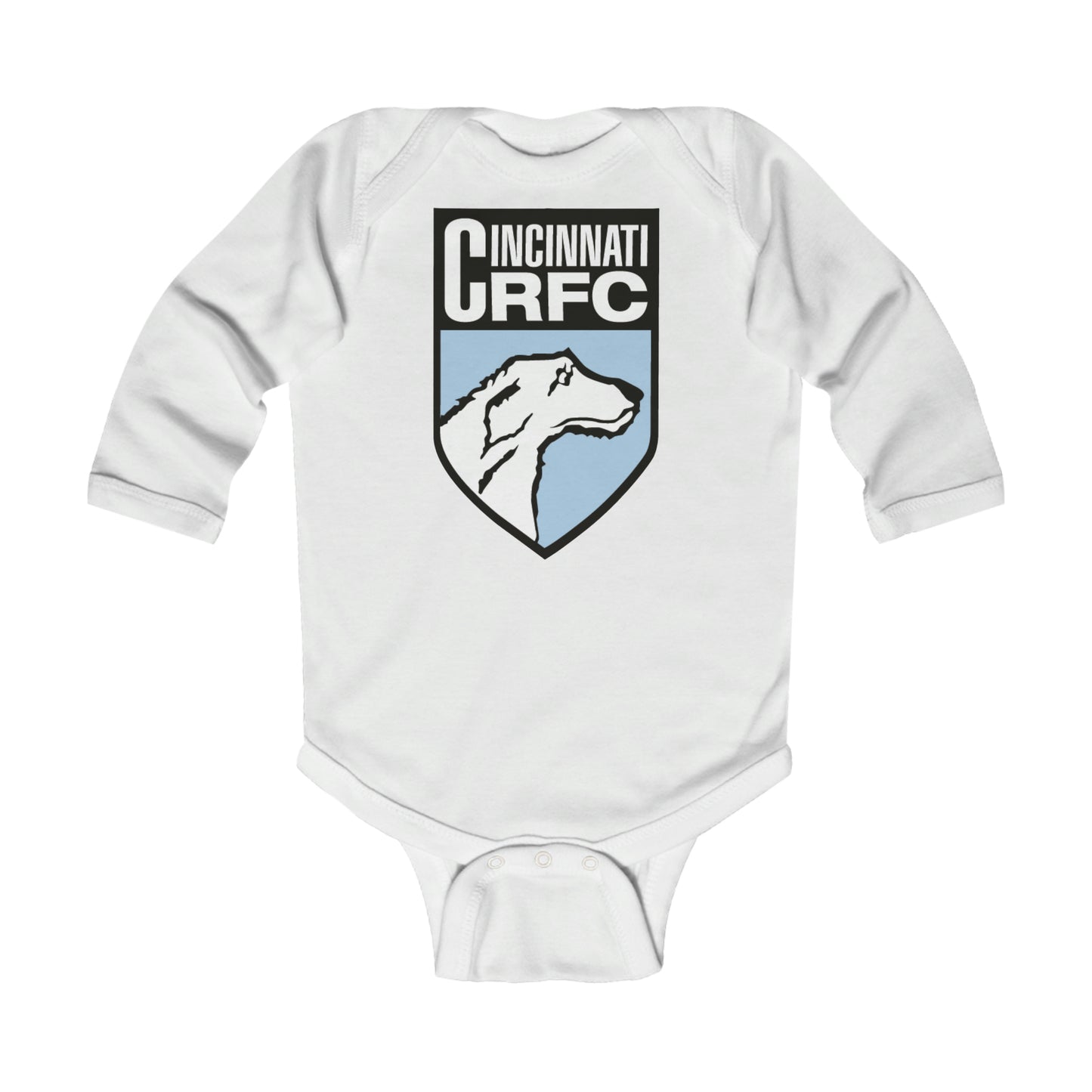 Infant Long Sleeve Onesie | CRFC Wolfhounds Blue Crest