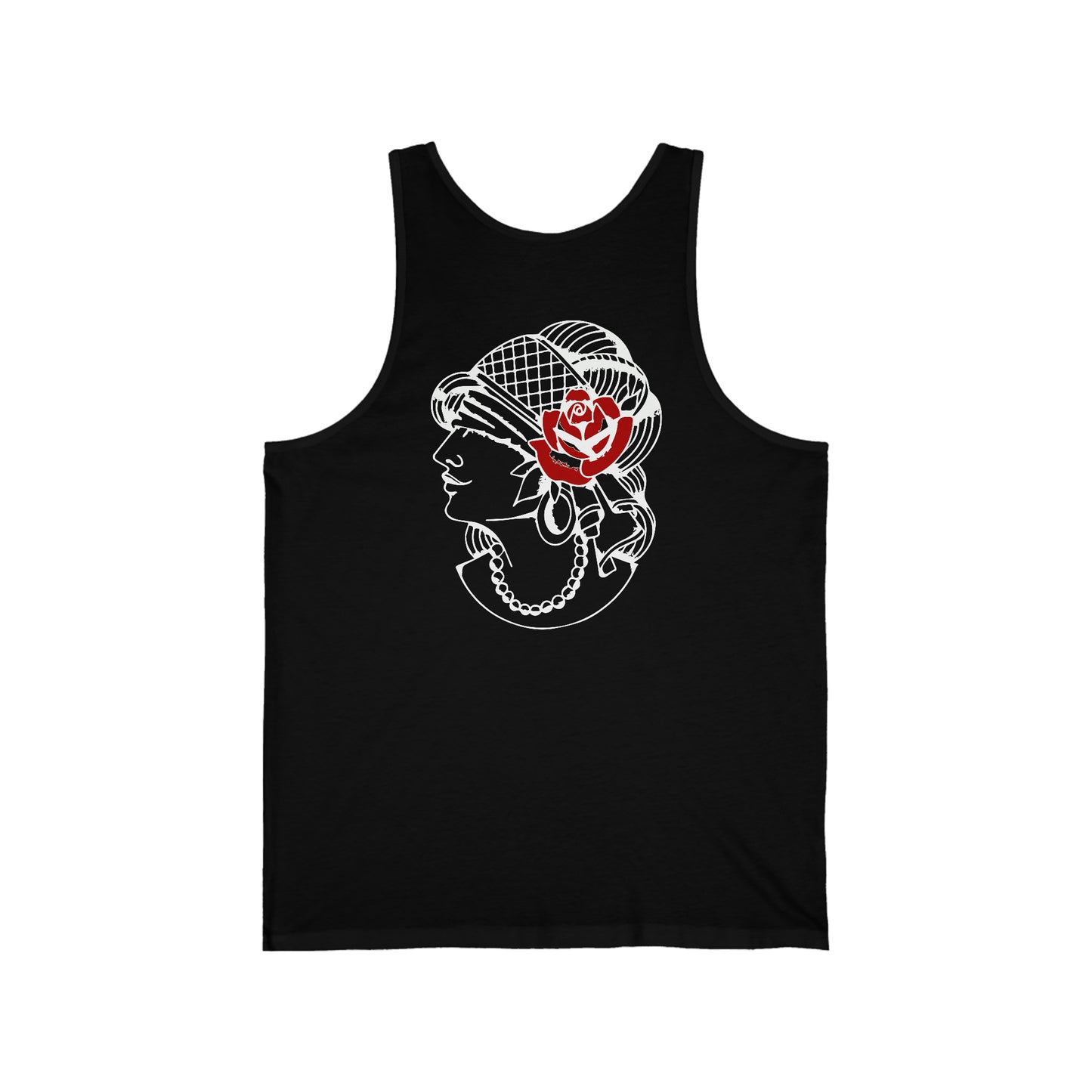 Unisex Jersey Tank | Gypsy's Red Rose Gypsy Lady (by @ryseart)