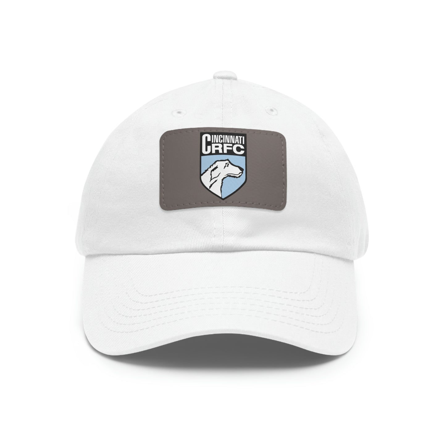 Dad Hat with Rectangle Leather Patch | CRFC Wolfhounds Blue Crest