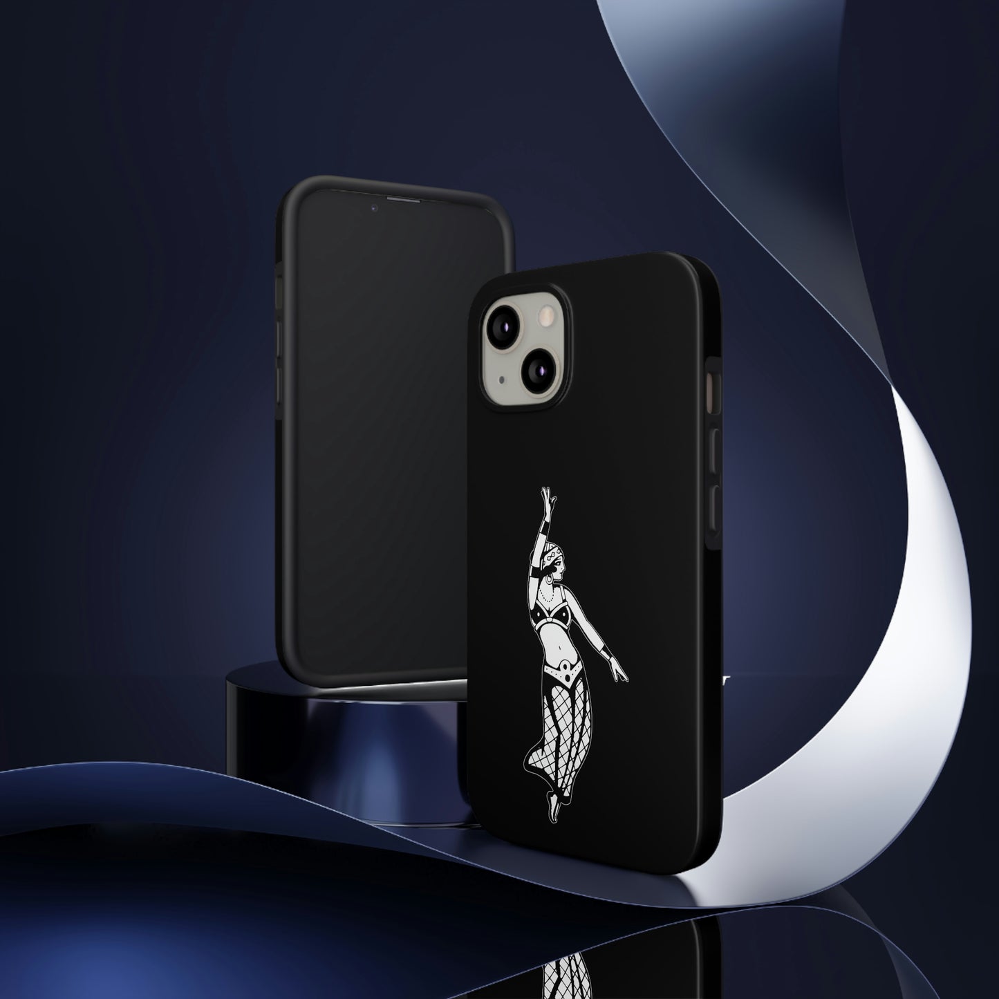 Black Tough Phone Cases | Gypsy's Dancing Gypsy Lady (by @tylerabnertattoo)