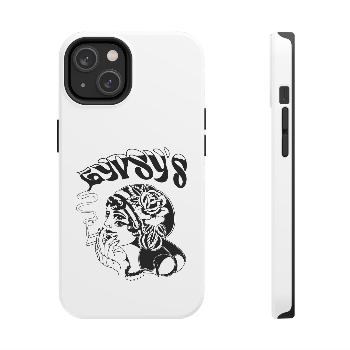White Tough Phone Cases | Gypsy's Double Gypsy Lady (by @ohbhave)