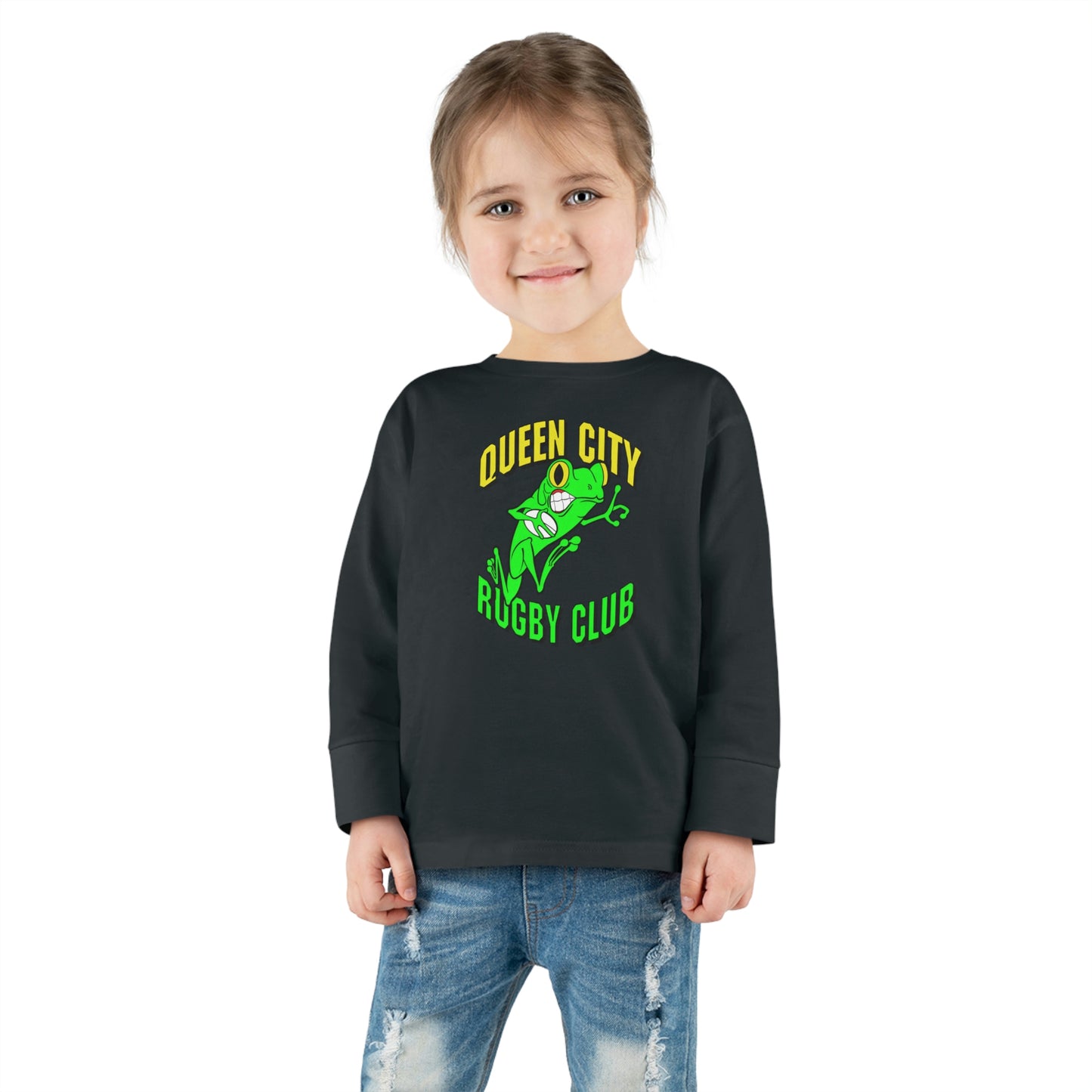 Toddler Long Sleeve Shirt | QCRFC Frogs Logo
