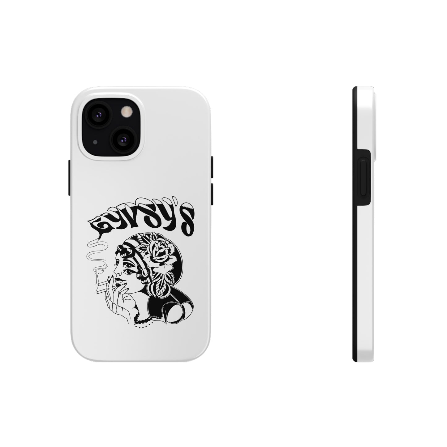 White Tough Phone Cases | Gypsy's Double Gypsy Lady (by @ohbhave)