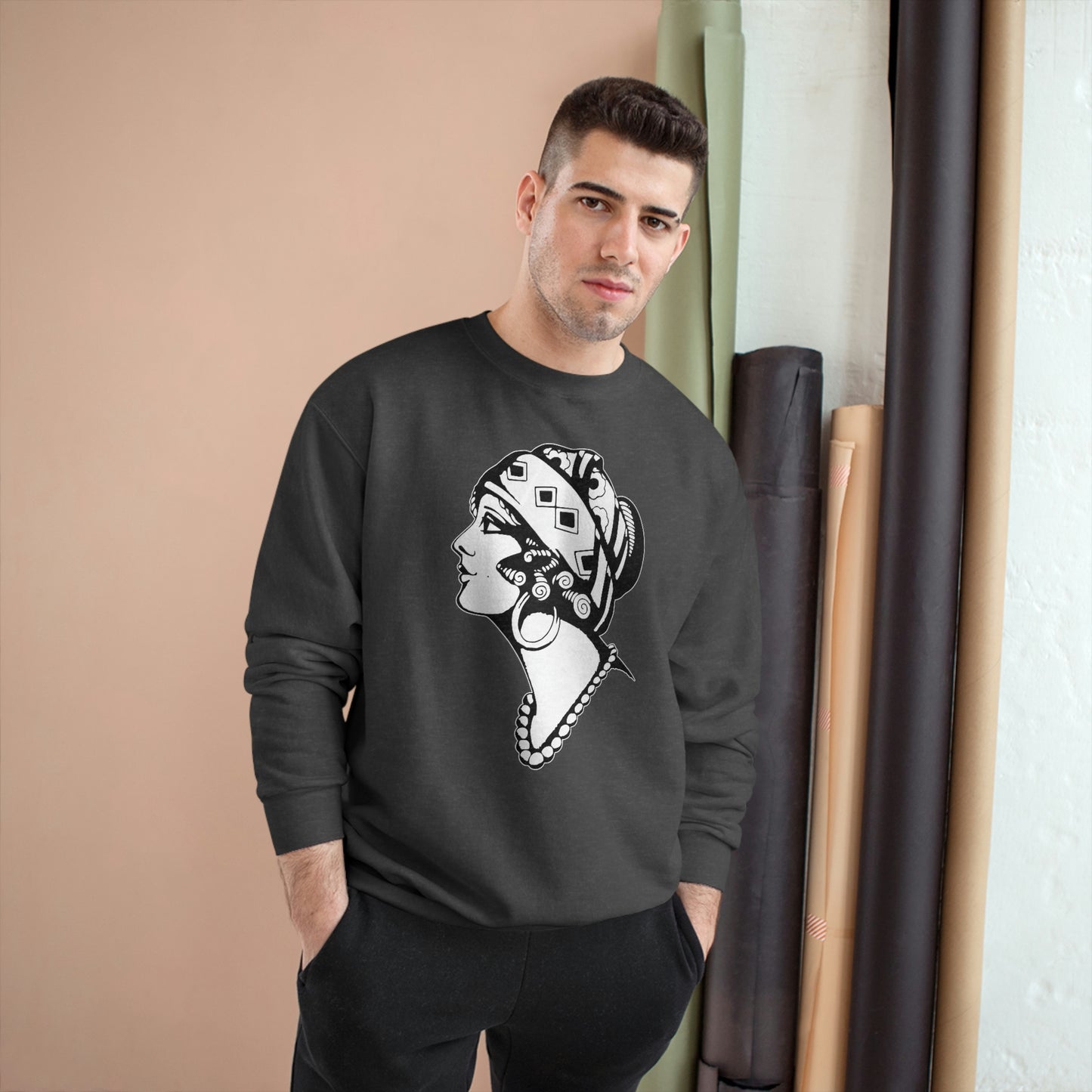 Unisex Champion Crewneck Sweatshirt | Gypsy's Dancing Gypsy Lady (by @tylerabnertattoo)