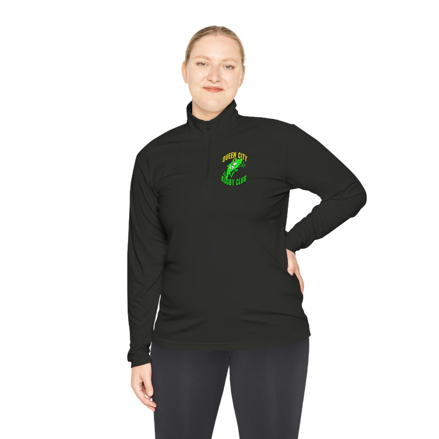 Unisex Quarter-Zip Pullover | QCRFC Frogs Logo