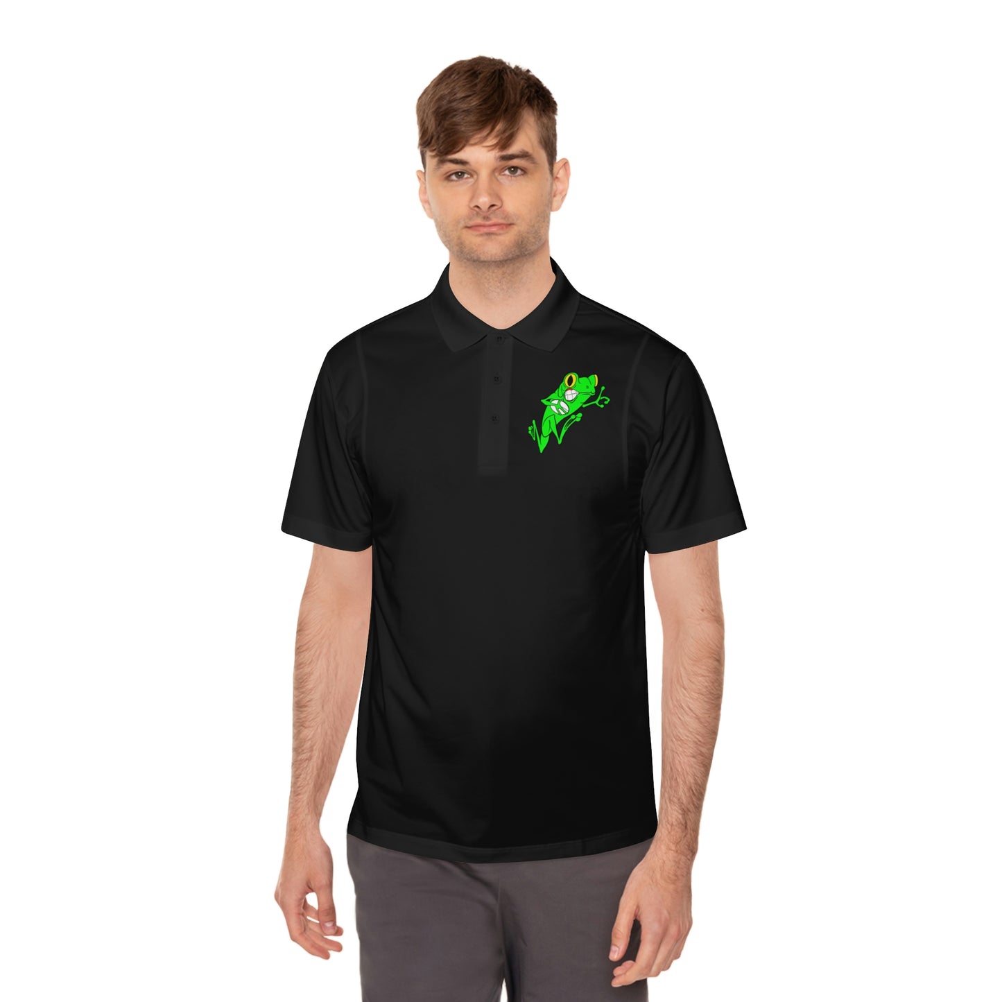 Men's Sport Polo Shirt | QCRFC Frogs Logo