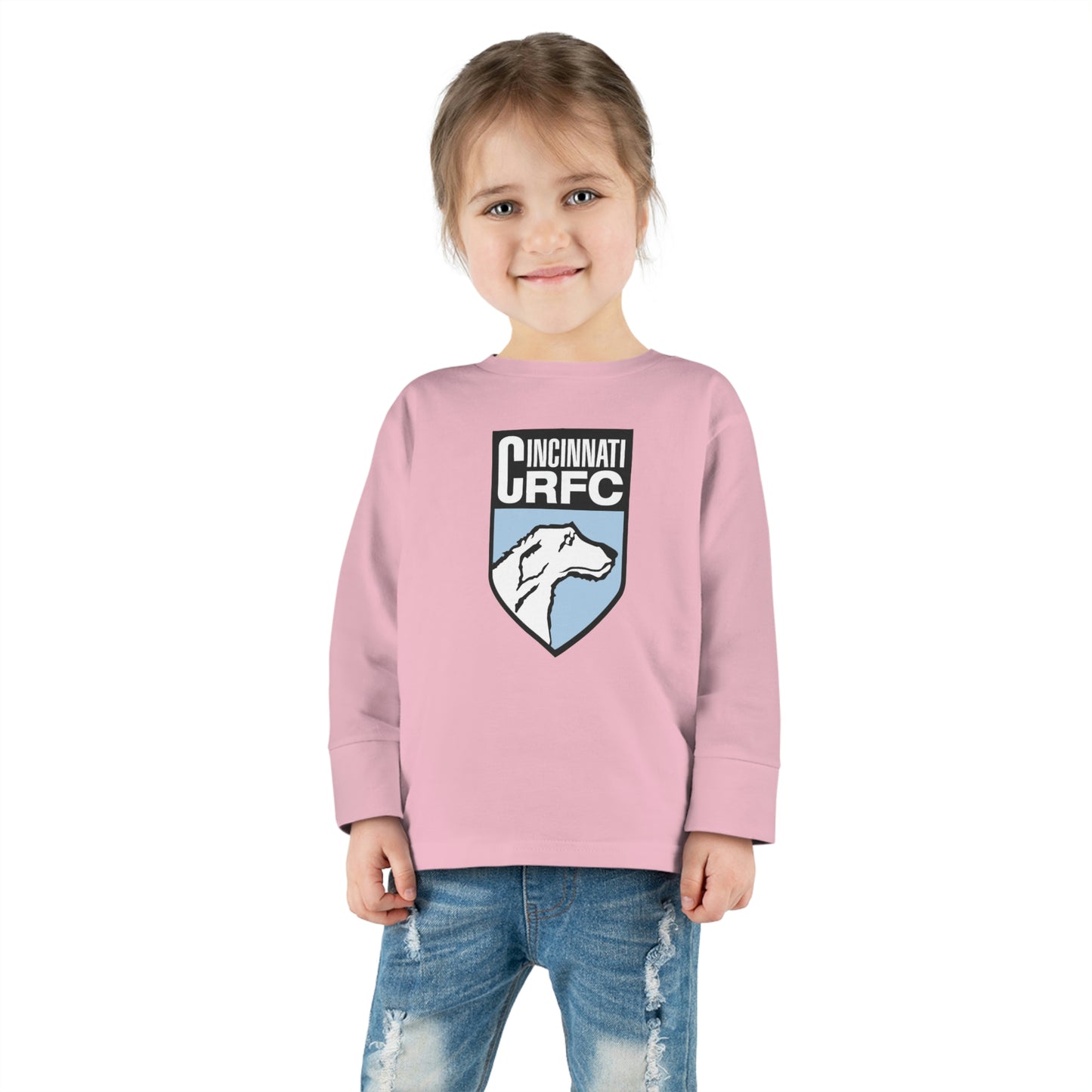 Toddler Long Sleeve Shirt | CRFC Wolfhounds Blue Crest