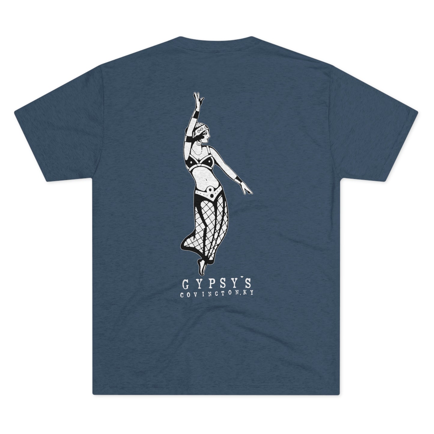 Unisex Tri-Blend Crew Tee | Gypsy's Dancing Gypsy Lady (by @tylerabnertattoo)