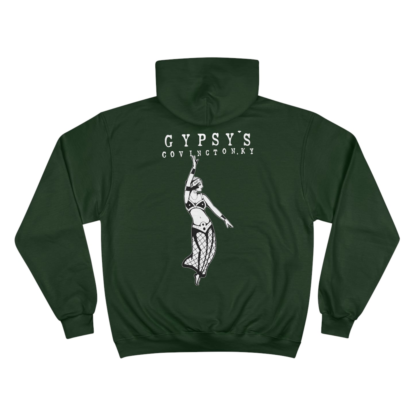 Unisex Champion Hoodie | Gypsy's Dancing Gypsy Lady (by @tylerabnertattoo)