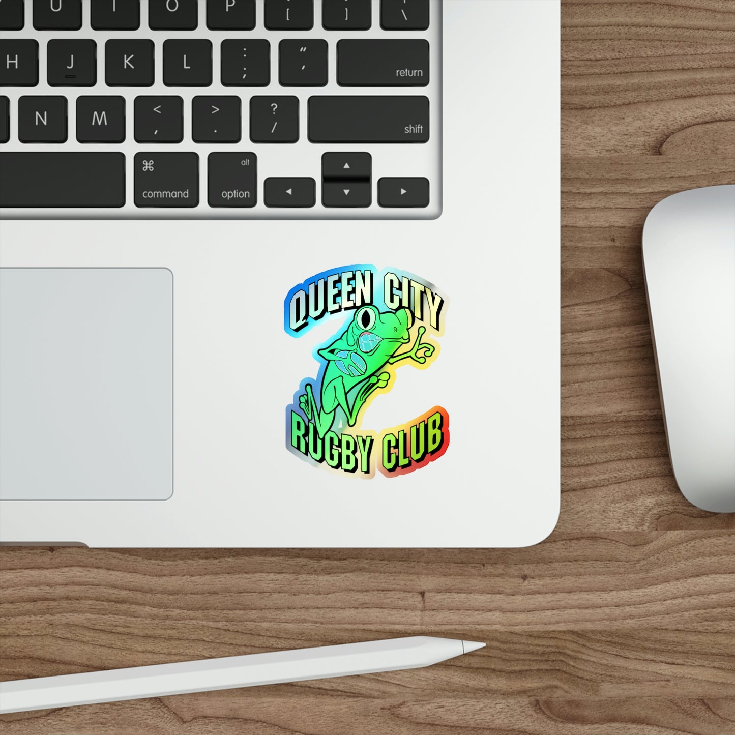 Holographic Die-cut Sticker | QCRFC Frogs Logo