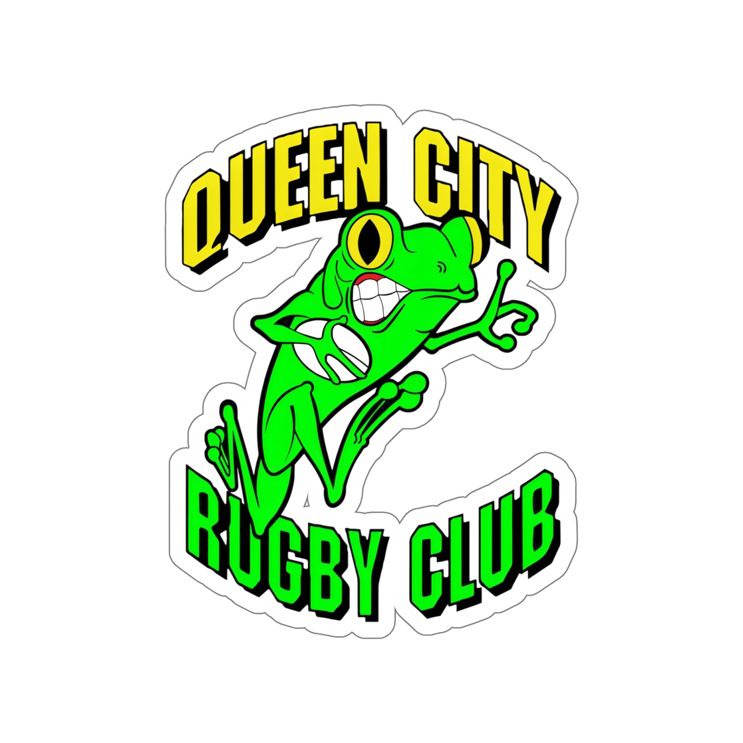 Die-Cut Sticker (2 Sizes) | QCRFC Frogs Logo