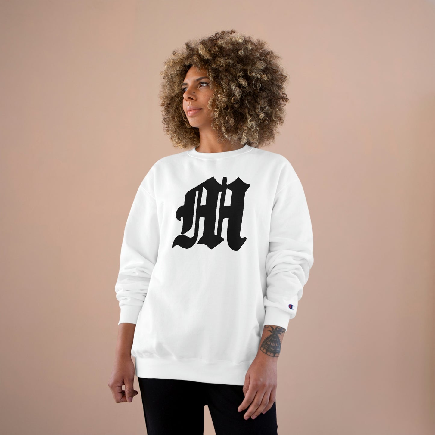 Unisex Champion Eco Crewneck Sweatshirt | Mothers Tattoo M Logo