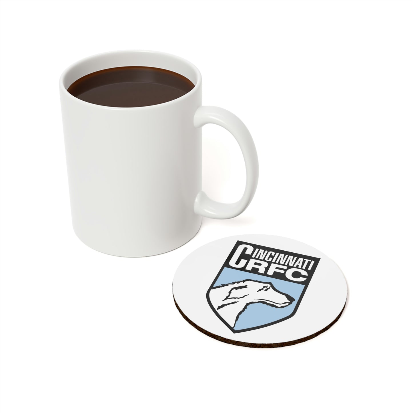 Cork Back Coaster (Circle or Square) | CRFC Wolfhounds Blue Crest
