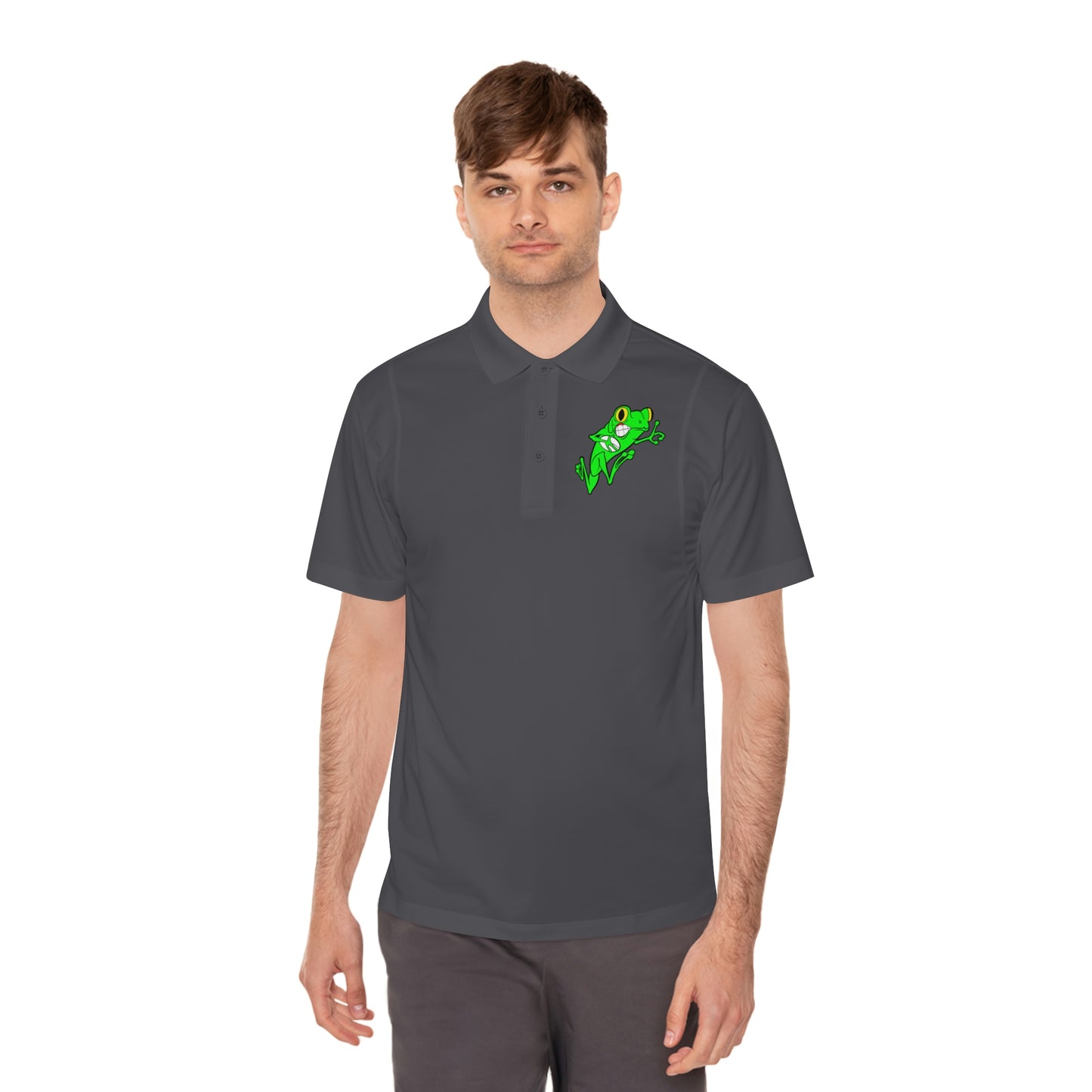 Men's Sport Polo Shirt | QCRFC Frogs Logo