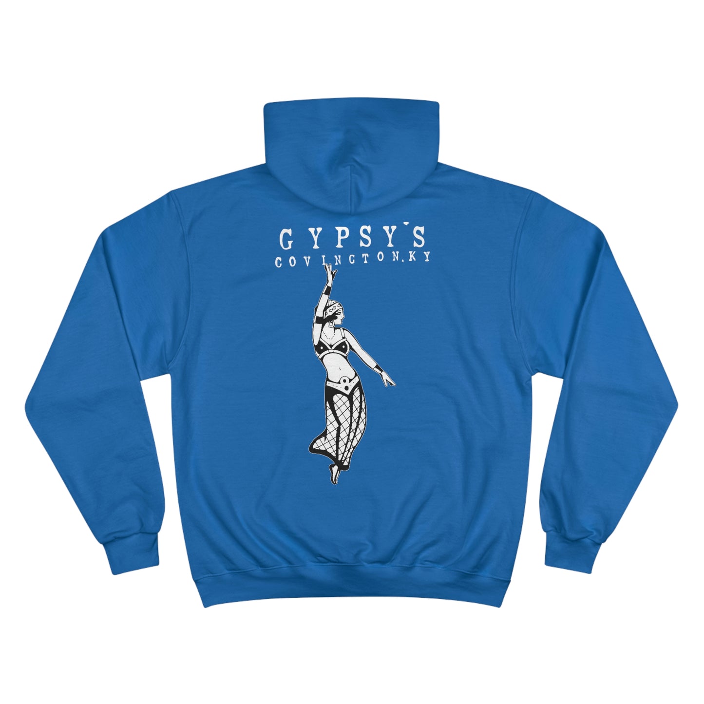 Unisex Champion Hoodie | Gypsy's Dancing Gypsy Lady (by @tylerabnertattoo)