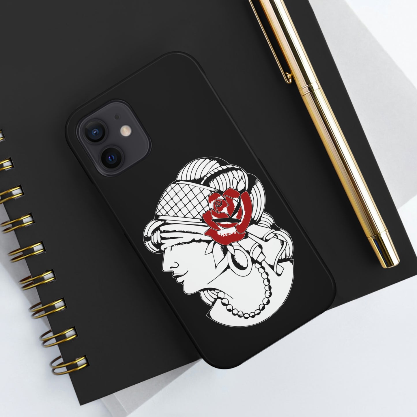 Black Tough Phone Cases | Gypsy's Red Rose Gypsy Lady (by @ryseart)