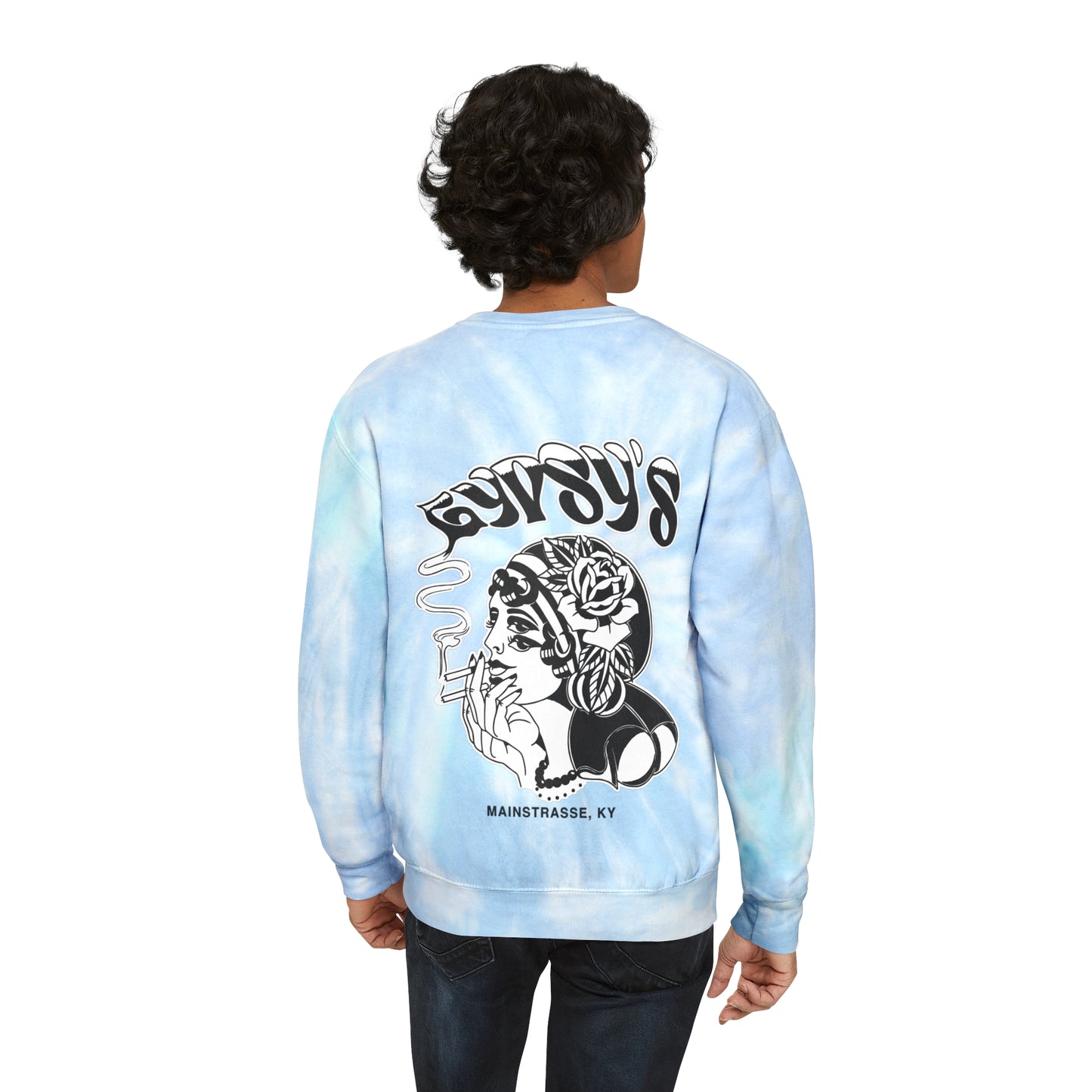 Unisex Comfort Colors Tie-Dye Crewneck Sweatshirt | Gypsy's Double Gypsy Lady (by @ohbhave)