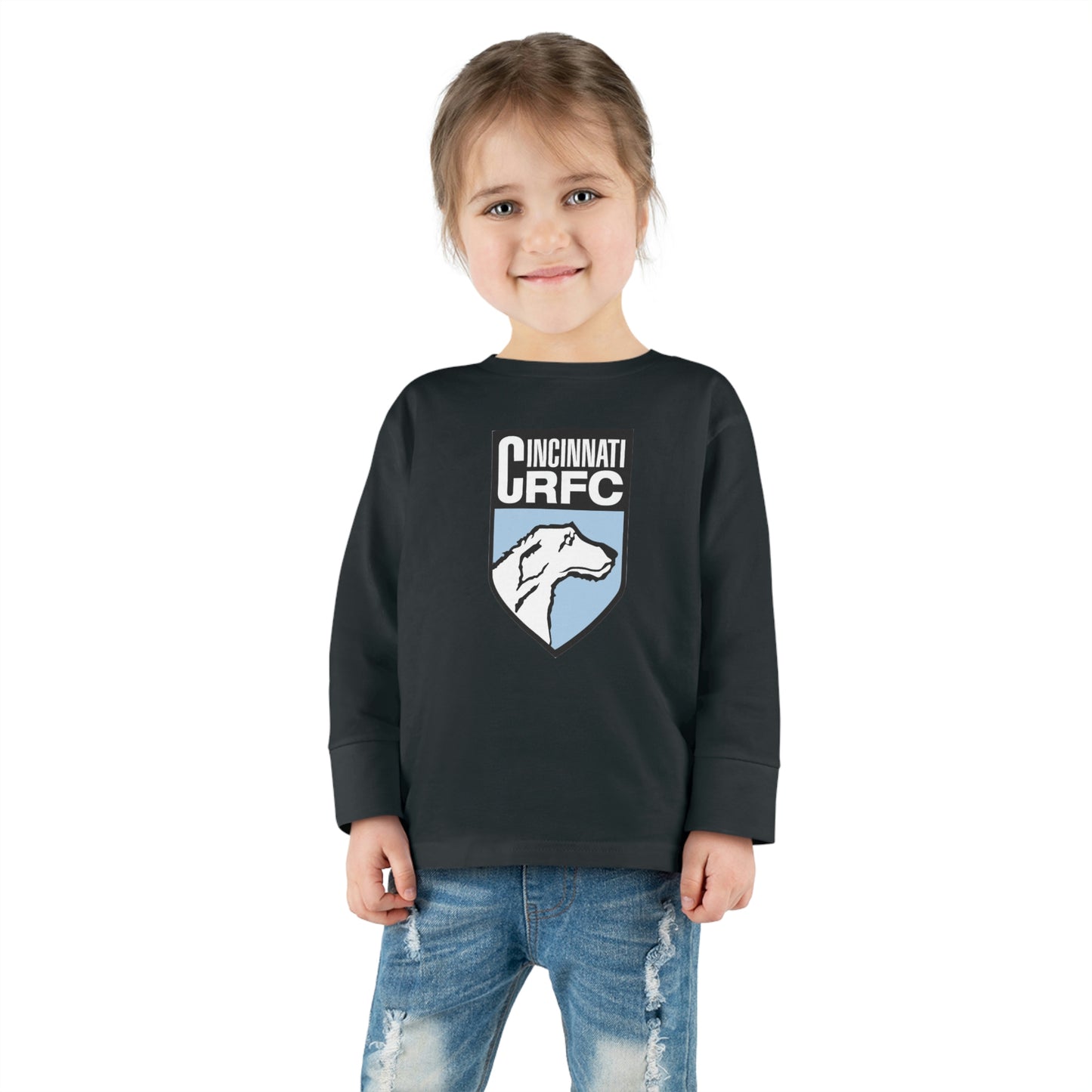 Toddler Long Sleeve Shirt | CRFC Wolfhounds Blue Crest