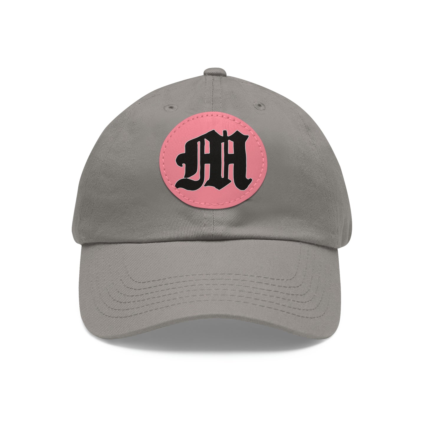 Dad Hat with Leather Round Patch | Mothers Tattoo M Logo