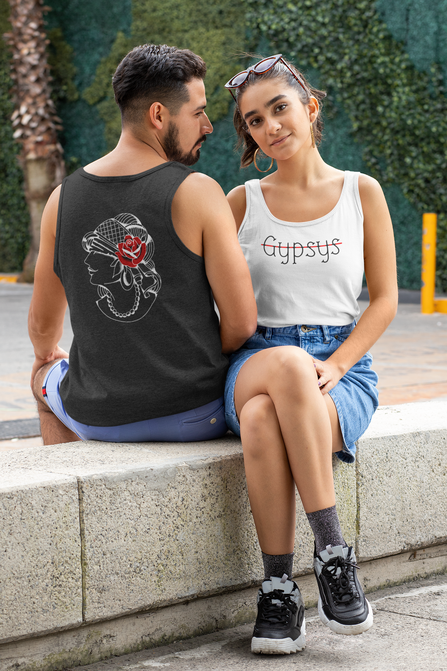 Unisex Jersey Tank | Gypsy's Red Rose Gypsy Lady (by @ryseart)