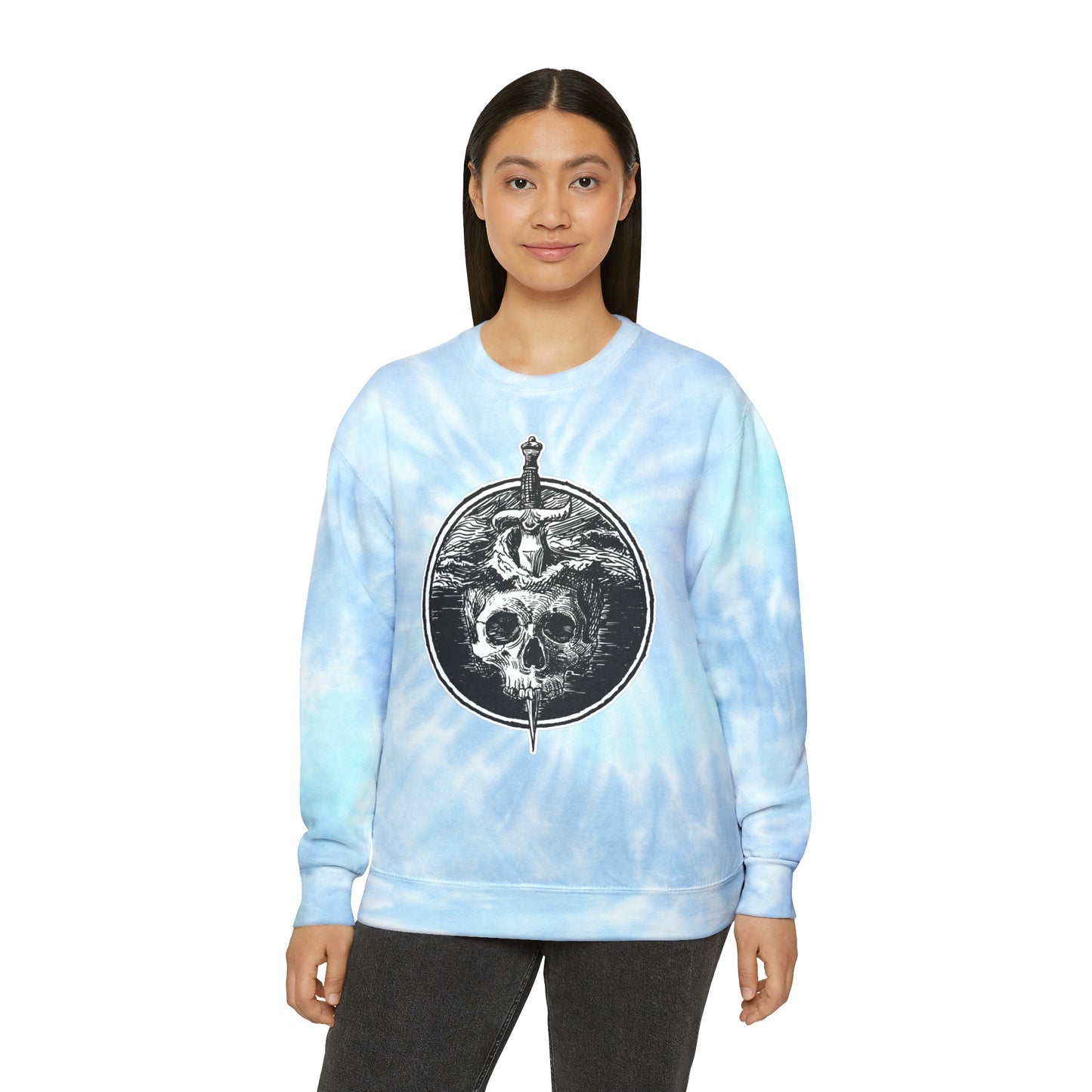 Unisex Comfor Colors Tie-Dye Crewneck Sweatshirt | Sea of Treachery Sigil