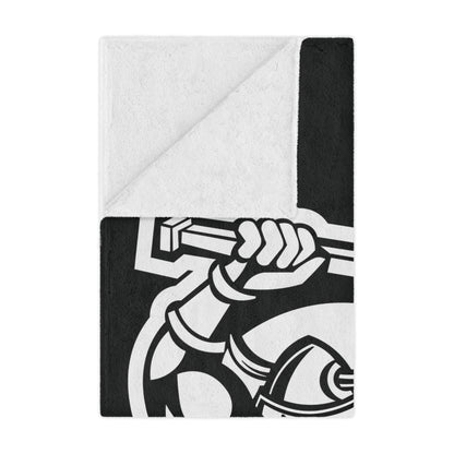 Minky Blanket Black | Norsemen Hockey White Logo