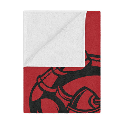 Minky Blanket Red | Norsemen Hockey Black Logo