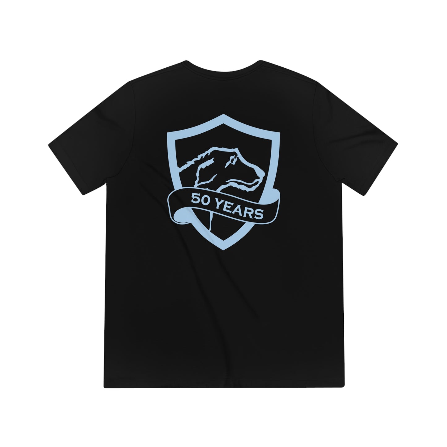 Unisex Triblend Tee | CRFC Wolfhounds 50th Banner Blue