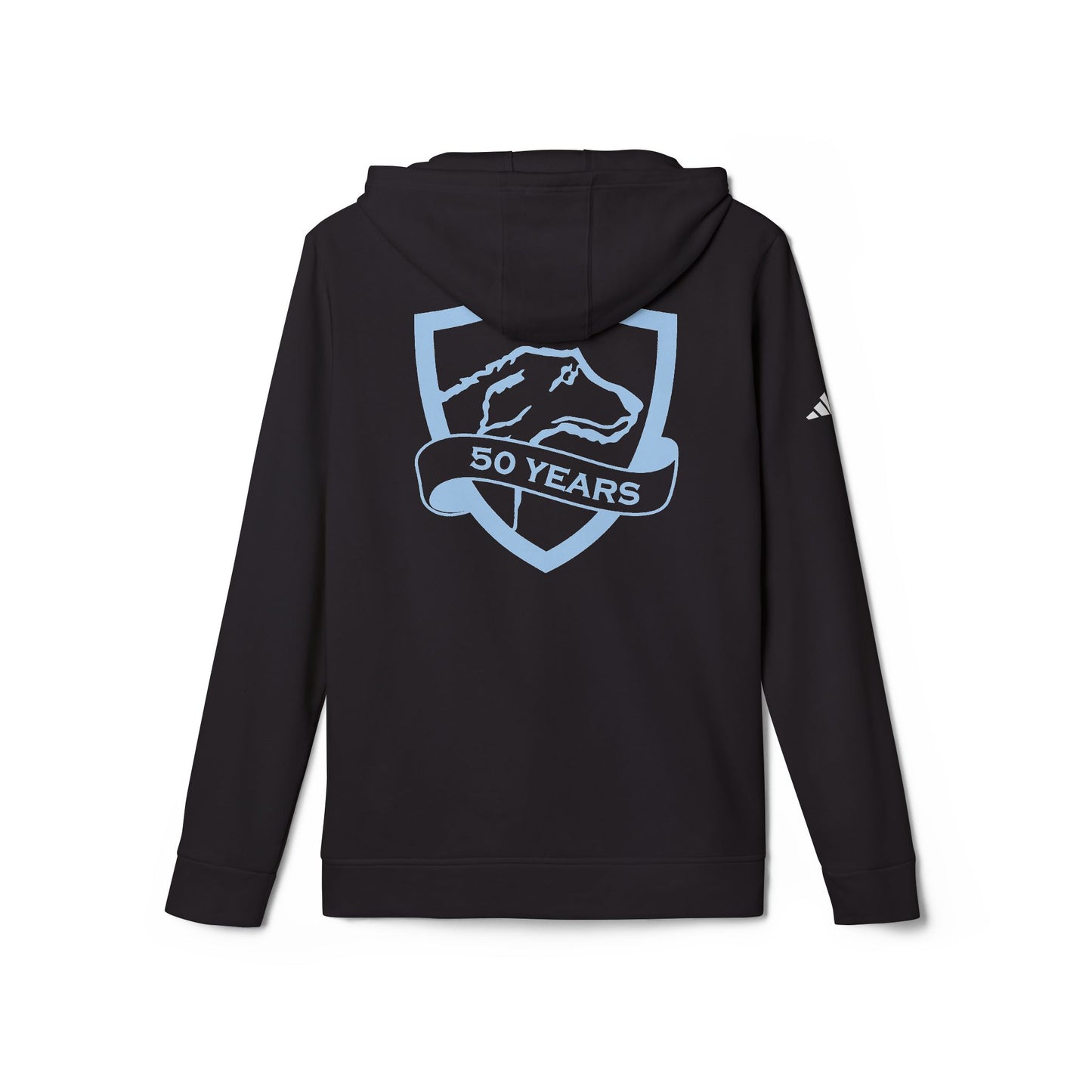 adidas® Unisex Fleece Hoodie | CRFC Wolfhounds 50th Banner Blue