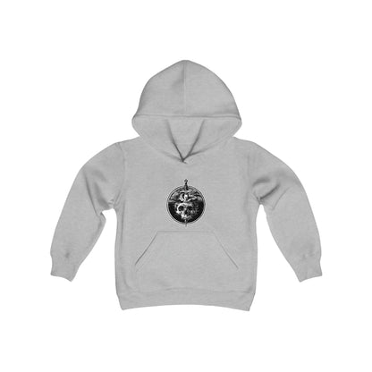 Unisex Youth Heavy Blend Hooded Sweatshirt | Sea of Treachery Sigil