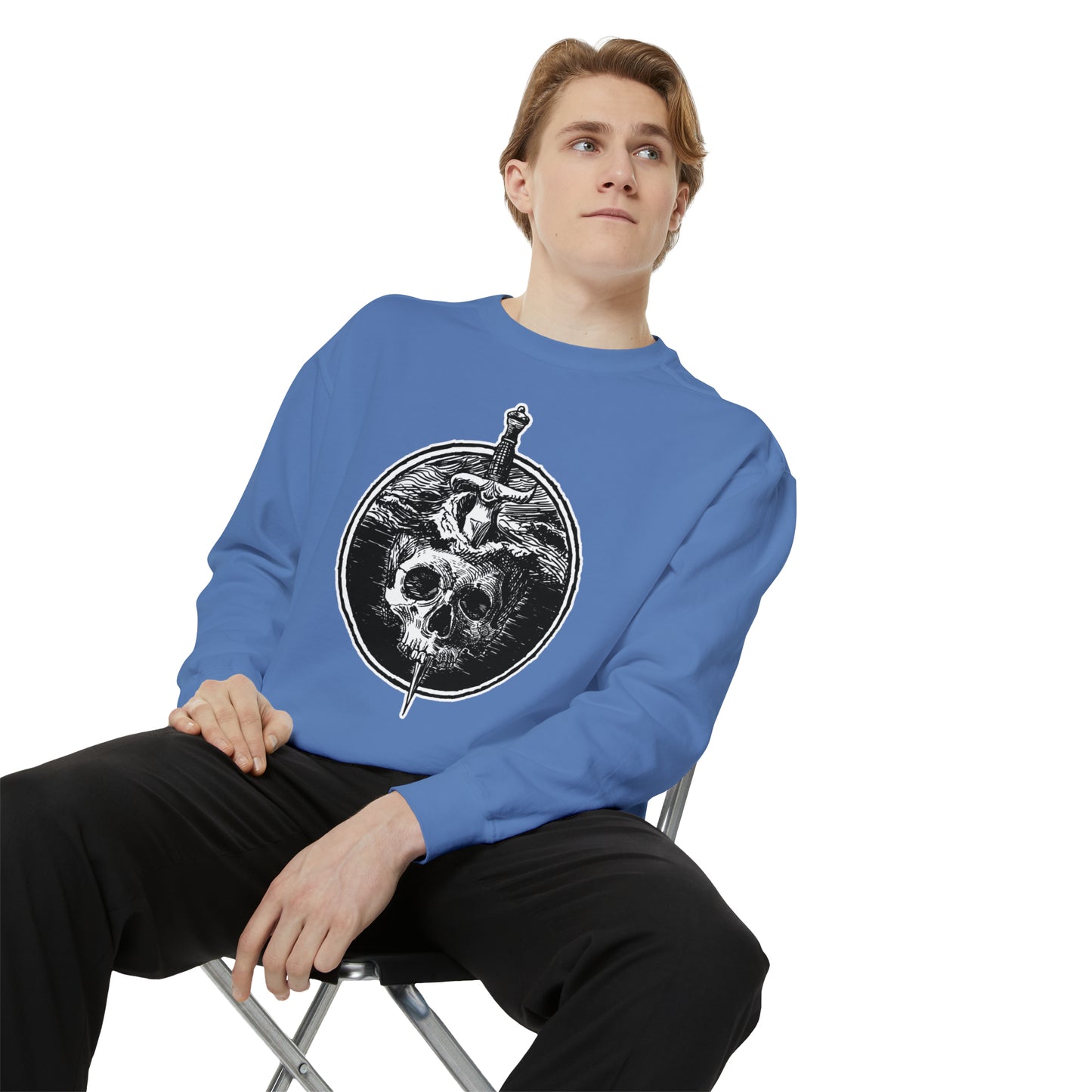 Unisex Comfort Colors Crewneck Sweatshirt | Sea of Treachery Sigil