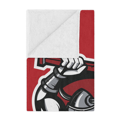Minky Blanket Red | Norse Hockey Logo