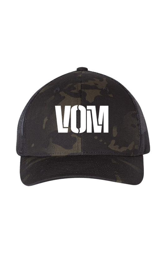 Embroidered Multicam Retro Trucker Cap | Villagers of Mainstrasse VOM Social Clean