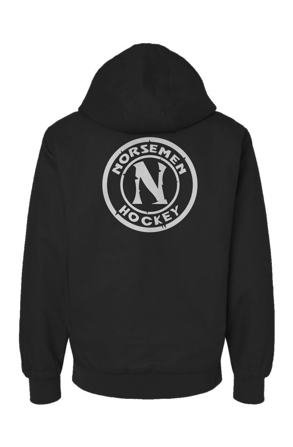 Canvas Workwear Jacket Black | Norsemen Ice Hockey Logo Atl White