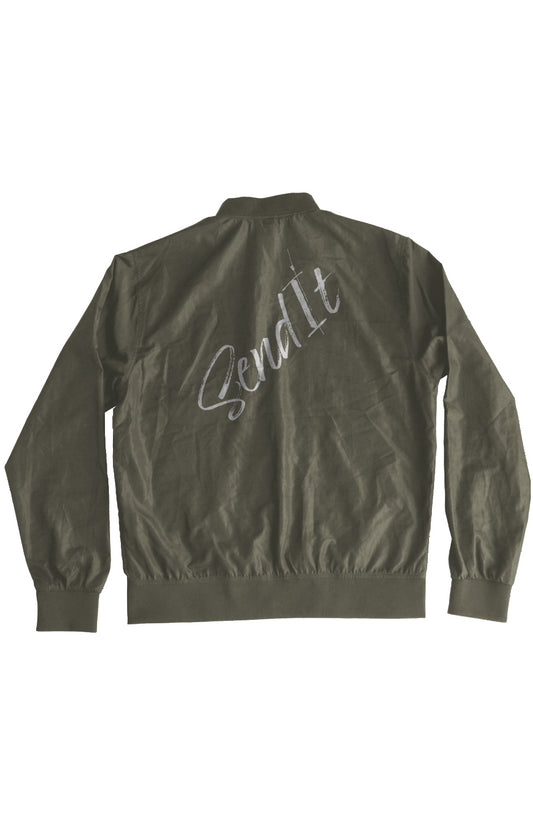 Lightweight Bomber Jacket Army | SendIt LTD Sideways