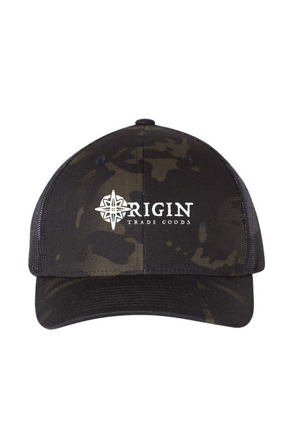 Embroidered Multicam Retro Trucker Cap | Origin Trade Goods