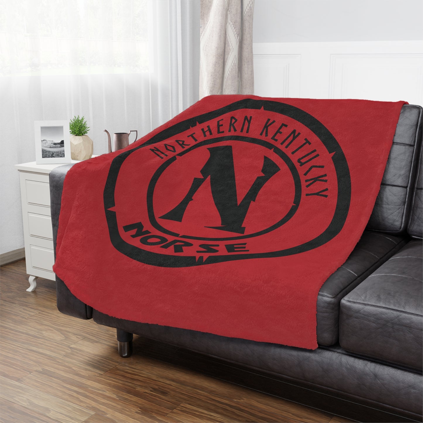 Minky Blanket Red | Norse Hockey Alt Logo