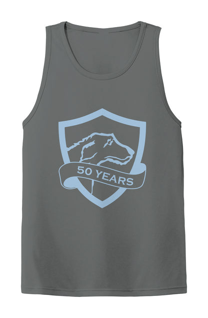 PosiCharge Competitor Tank | CRFC Wolfhounds 50th Banner Blue