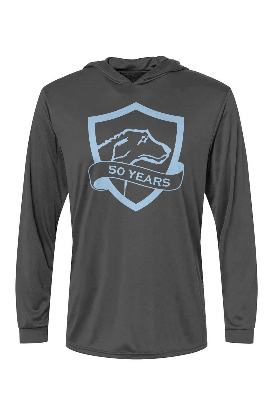 Bahama Hooded LS Tee | CRFC Wolfhounds 50th Banner Blue