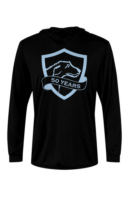 Bahama Hooded LS Tee | CRFC Wolfhounds 50th Banner Blue