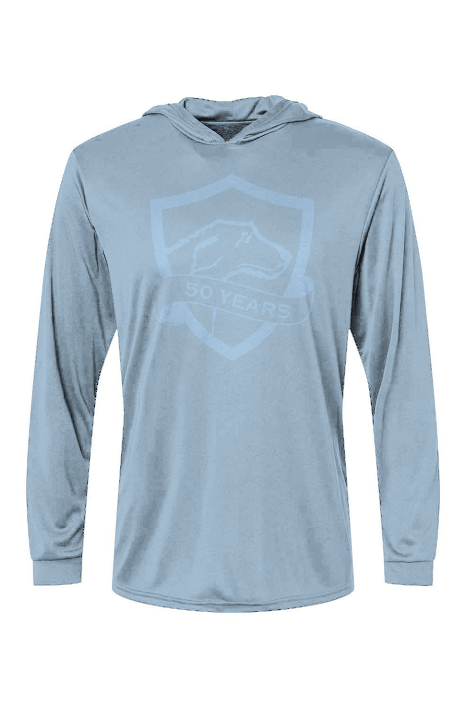 Bahama Hooded LS Tee | CRFC Wolfhounds 50th Banner Blue