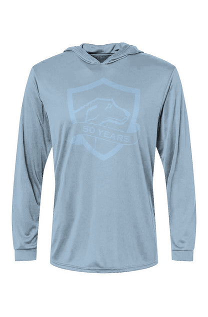 Bahama Hooded LS Tee | CRFC Wolfhounds 50th Banner Blue