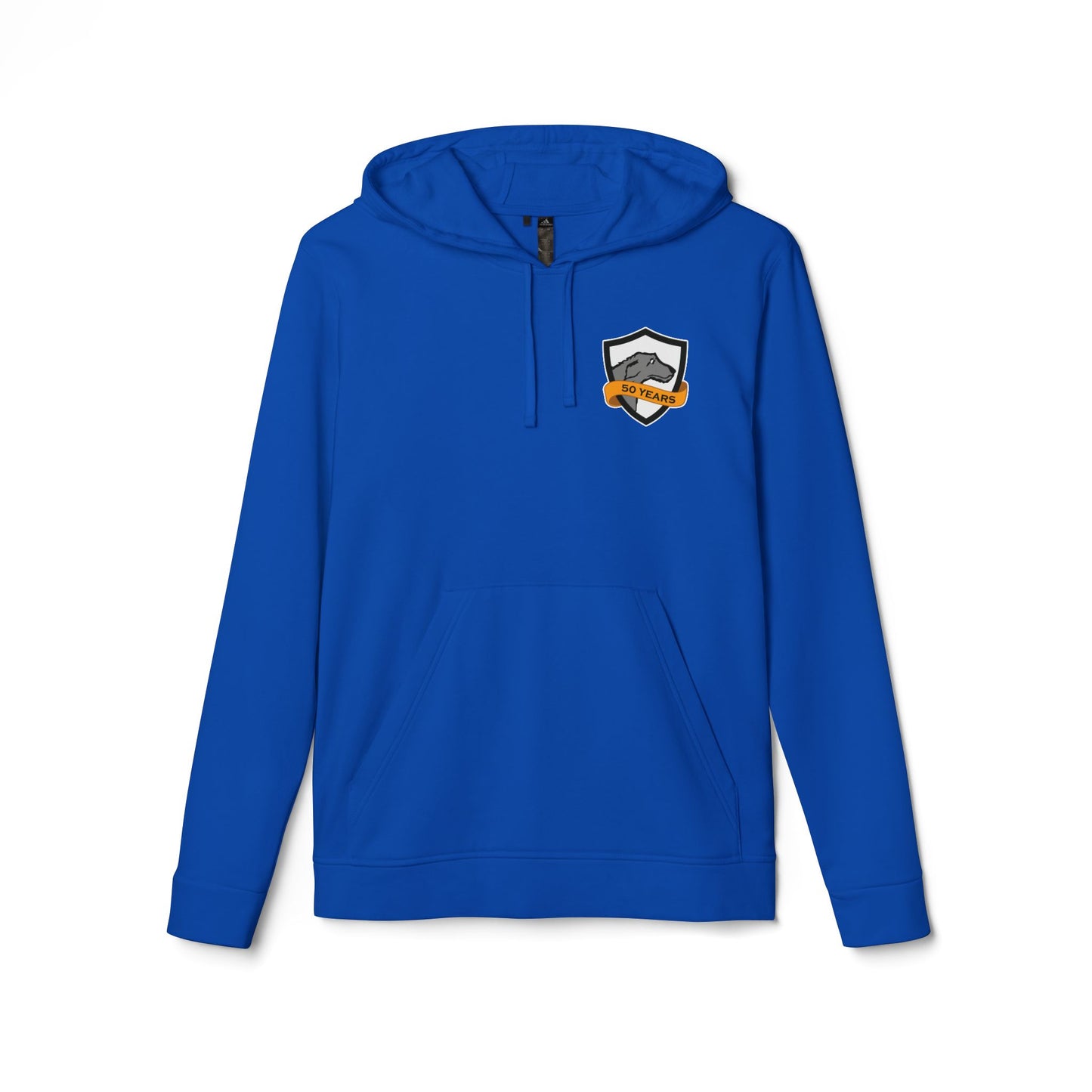 adidas® Unisex Fleece Hoodie | CRFC Wolfhounds 50th Banner Blue