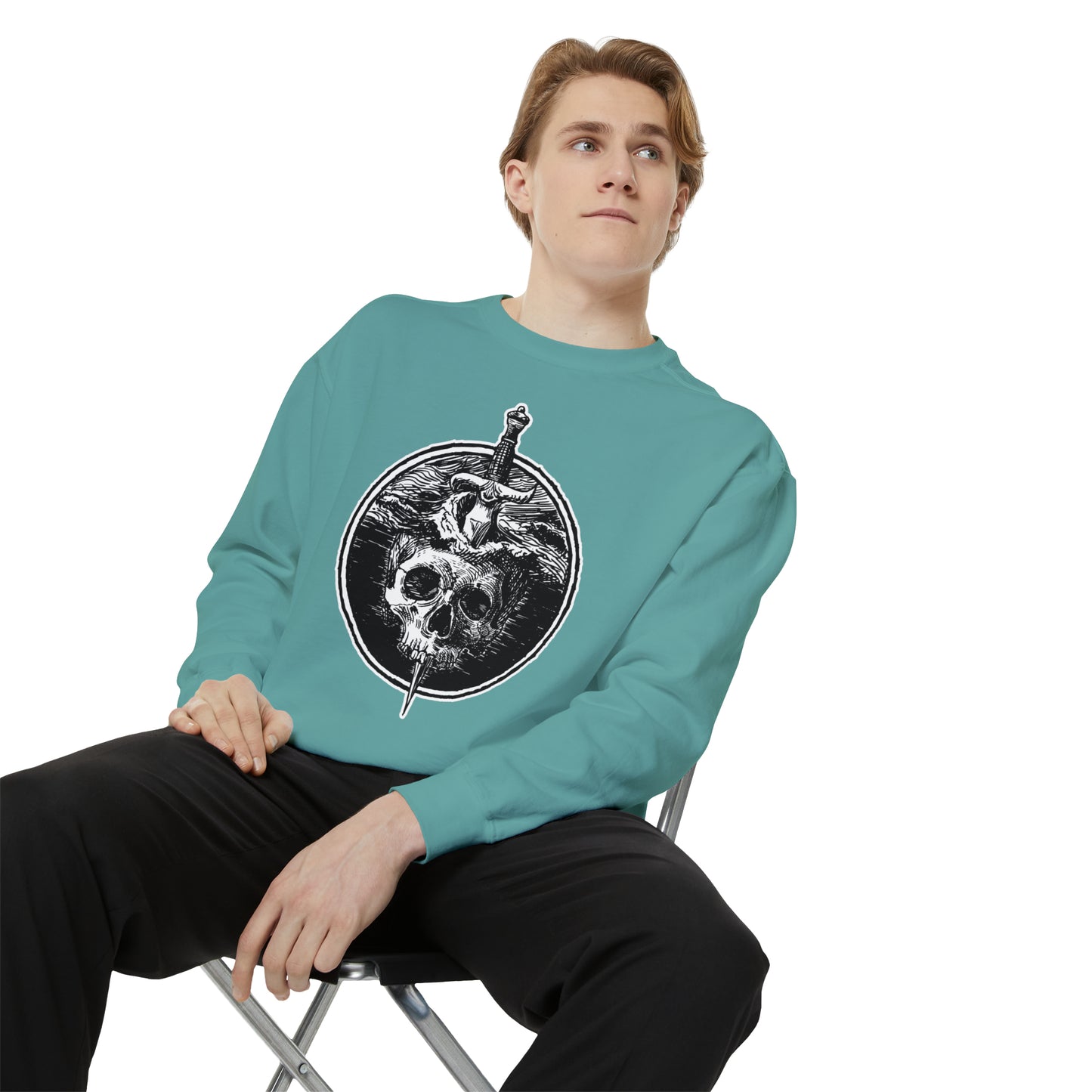 Unisex Comfort Colors Crewneck Sweatshirt | Sea of Treachery Sigil