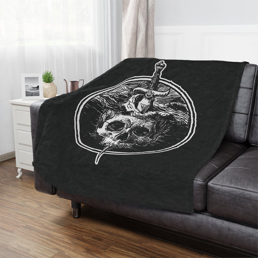 Minky Blanket Black | Sea of Treachery Sigil