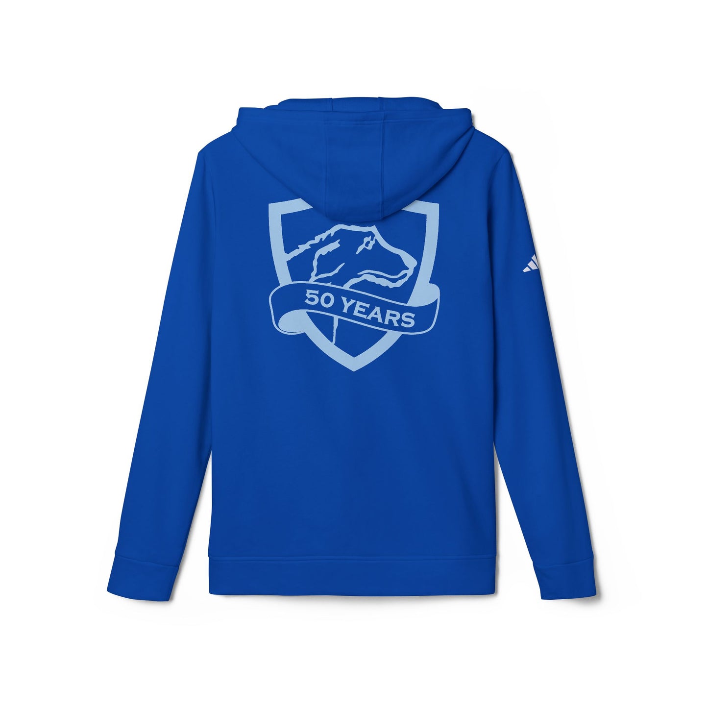 adidas® Unisex Fleece Hoodie | CRFC Wolfhounds 50th Banner Blue