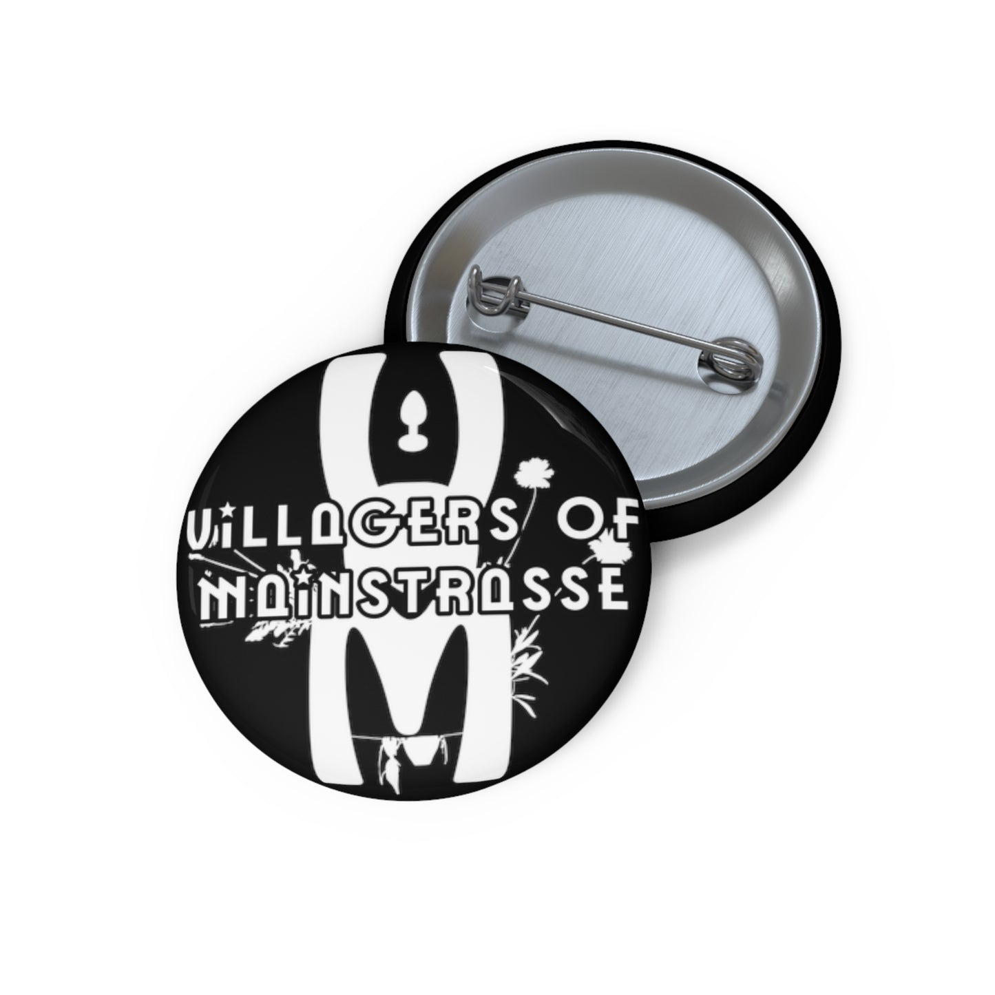 Pin (2 Sizes) | Villagers of Mainstrasse VOM Words w/ Sights