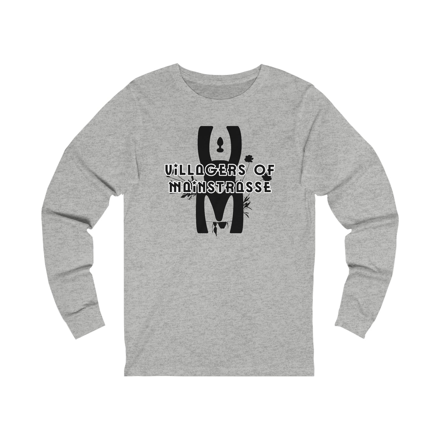 Unisex Jersey Long Sleeve Tee | Villagers of Mainstrasse VOM Words w/ Sights